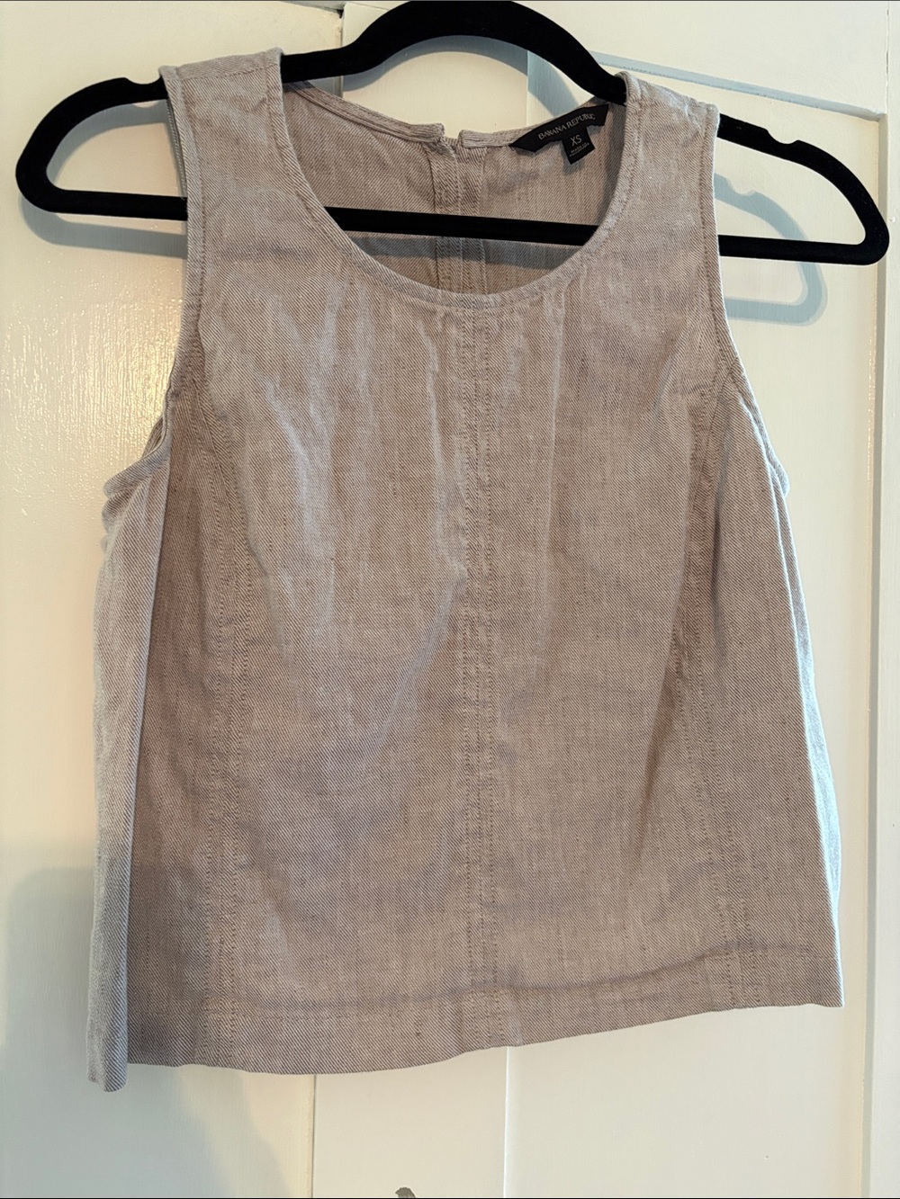 Banana Republic Linen Tank Top in Light Taupe